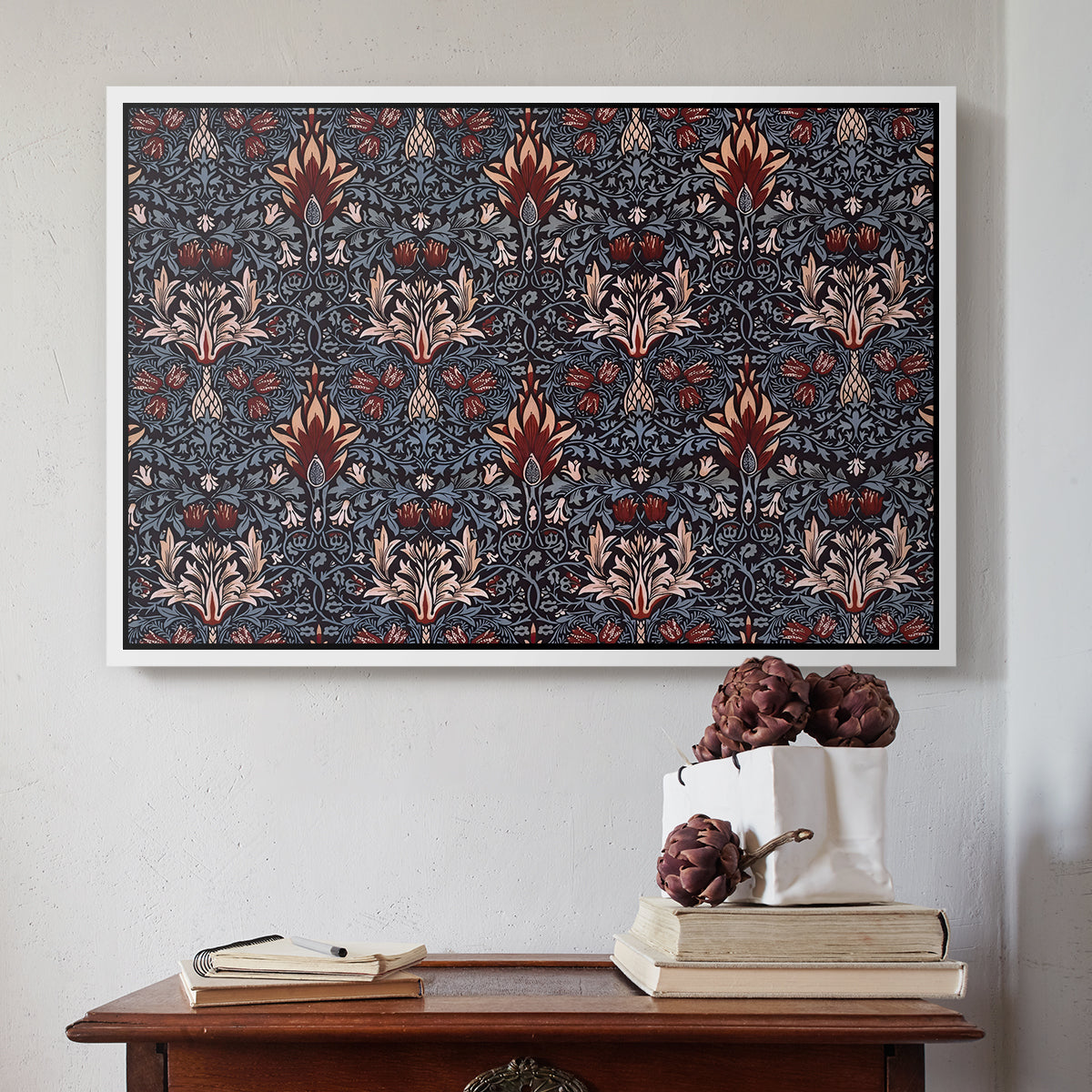 Snakeshead (Printed Textile), c. 1876 - Floater Framed Canvas Print