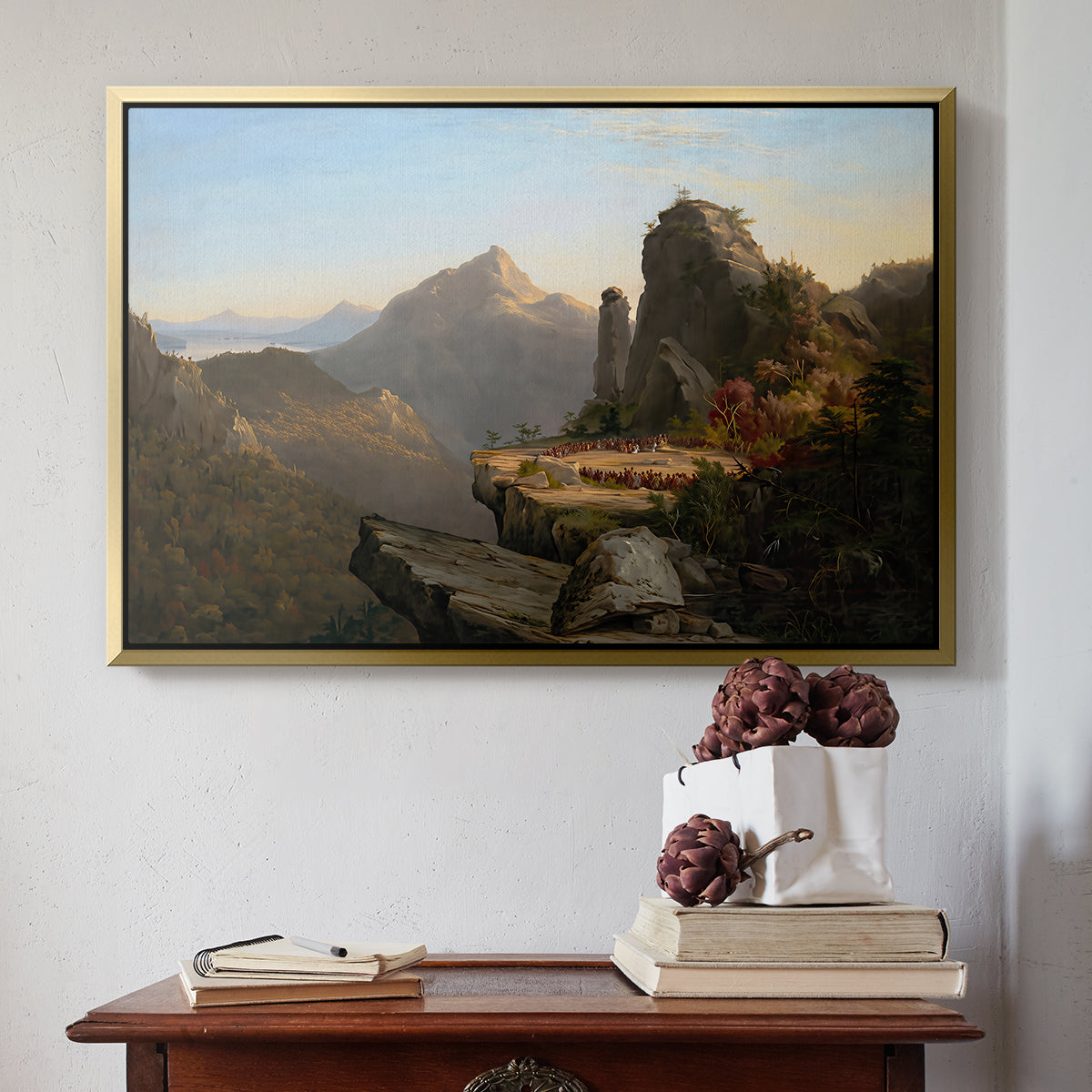 Scene from “The Last of the Mohicans”, 1827 - Floater Framed Canvas Print