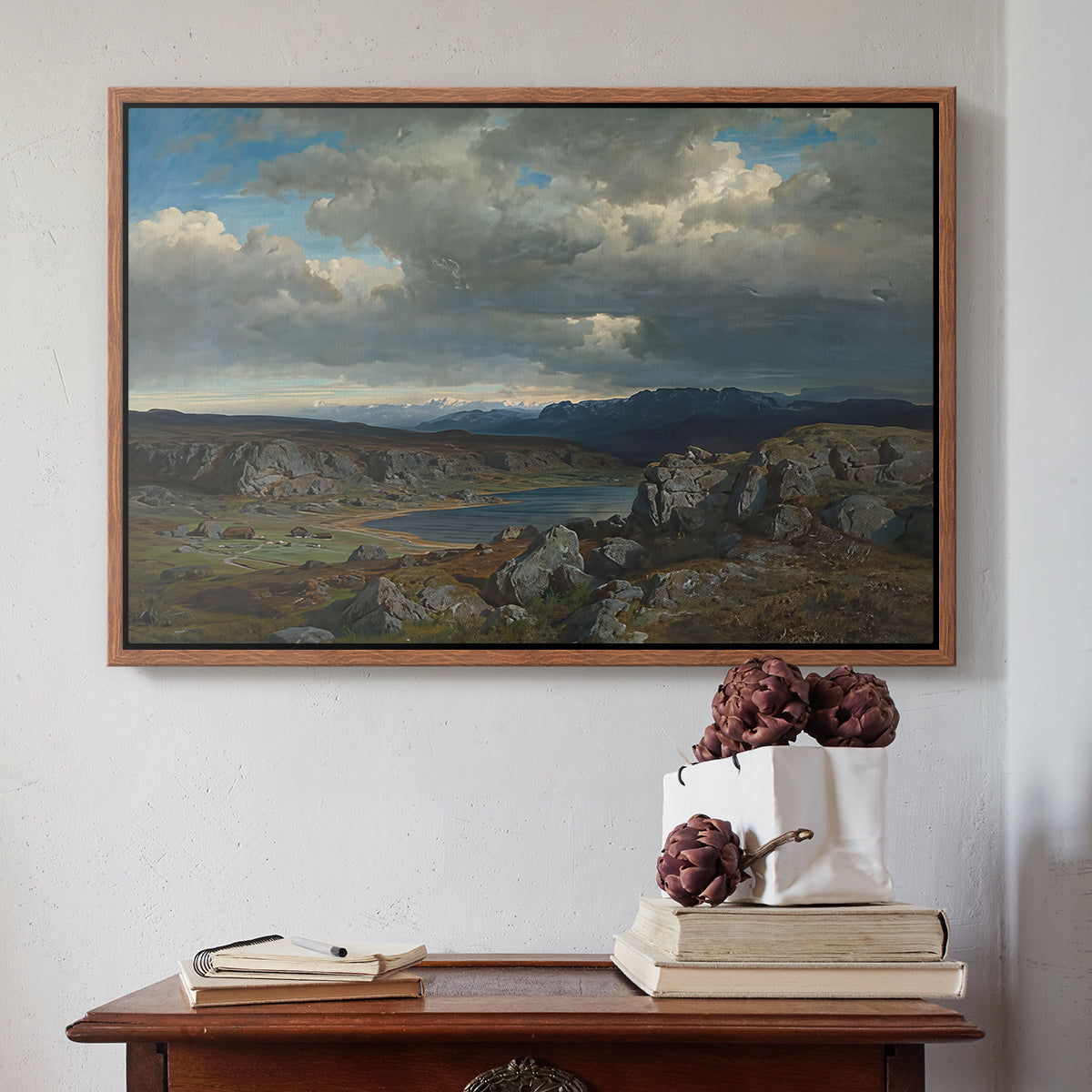 Norwegian Highlands, 1857 - Floater Framed Canvas Print