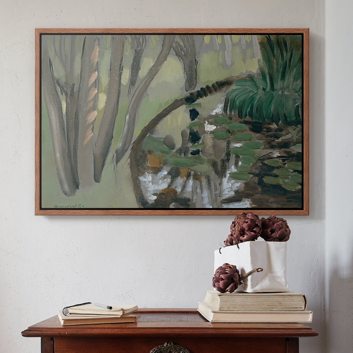 The Stream, Maintenon, 1918 - Floater Framed Canvas Print