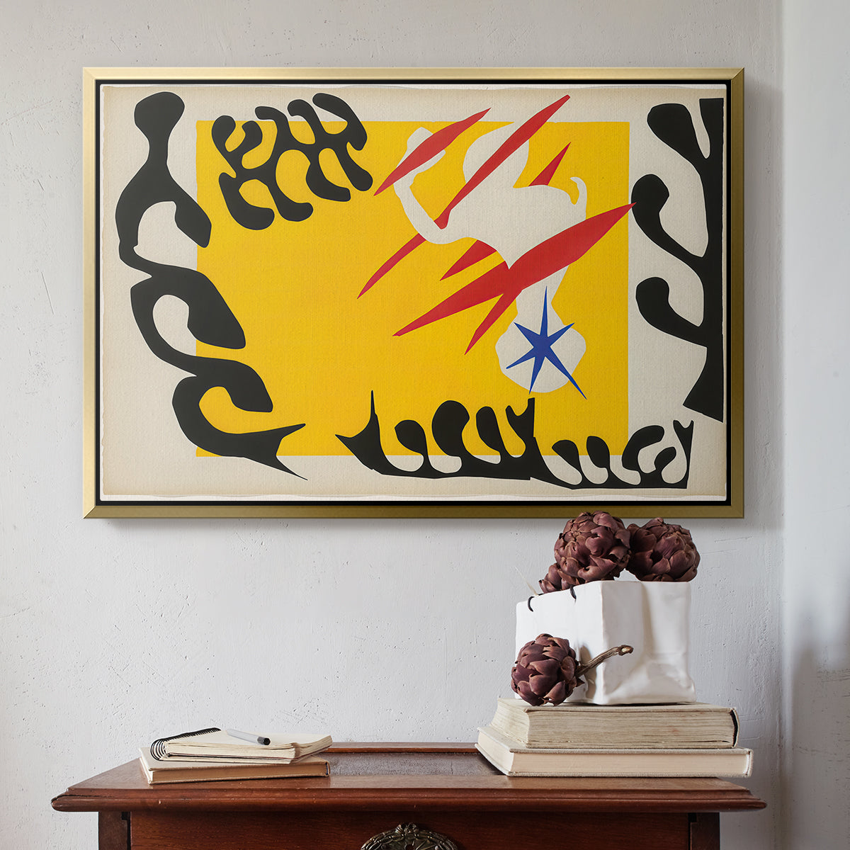 The Nightmare of the White Elephant, from Jazz, 1947 - Floater Framed Canvas Print