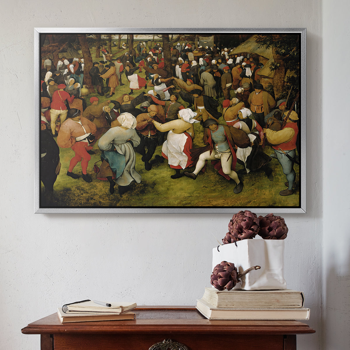 The Wedding Dance, c. 1566 - Floater Framed Canvas Print