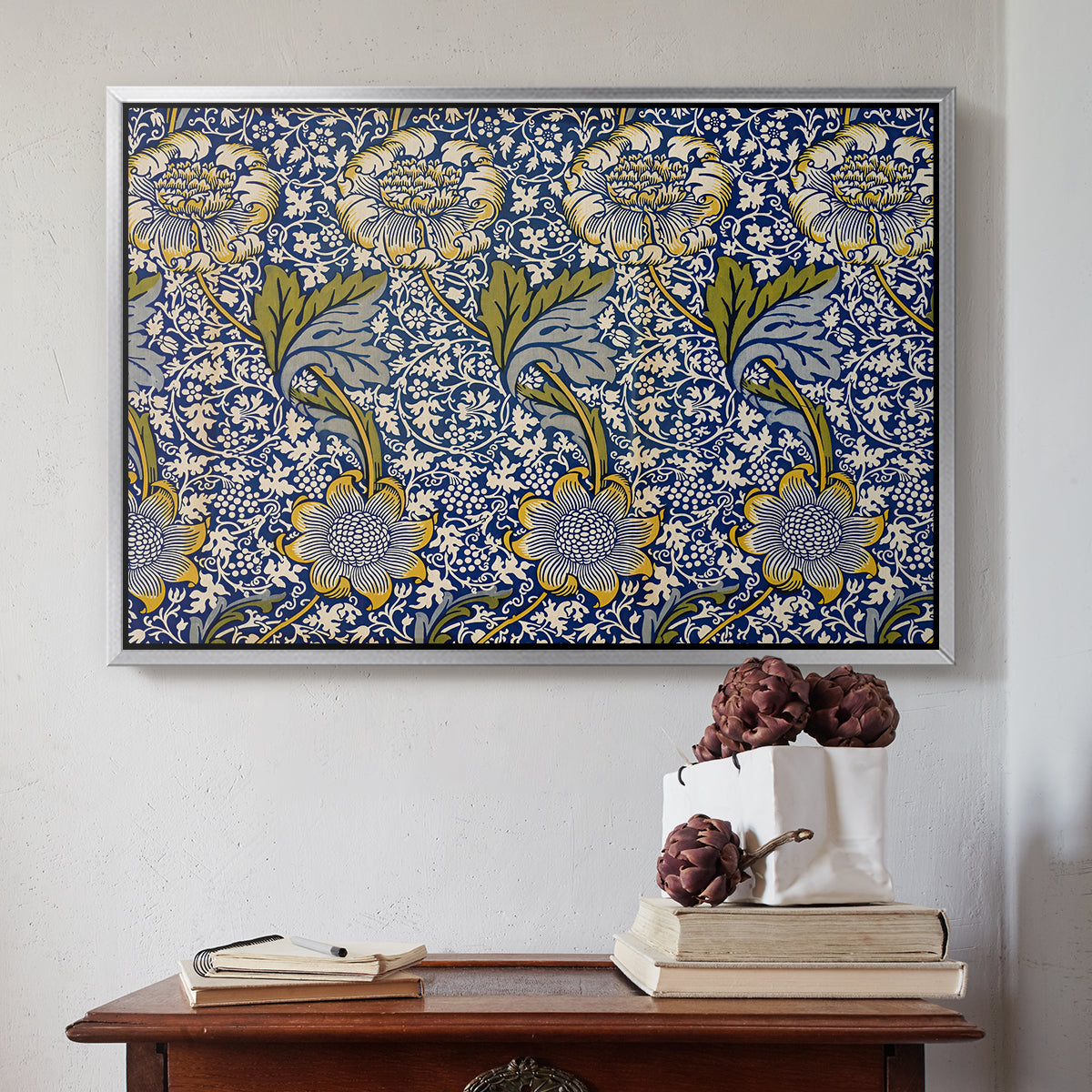 Kennet - Indigo/Gold, 1883 - Floater Framed Canvas Print
