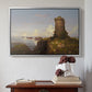 Italian Coast Scene with Ruined Tower, 1838 - Floater Framed Canvas Print