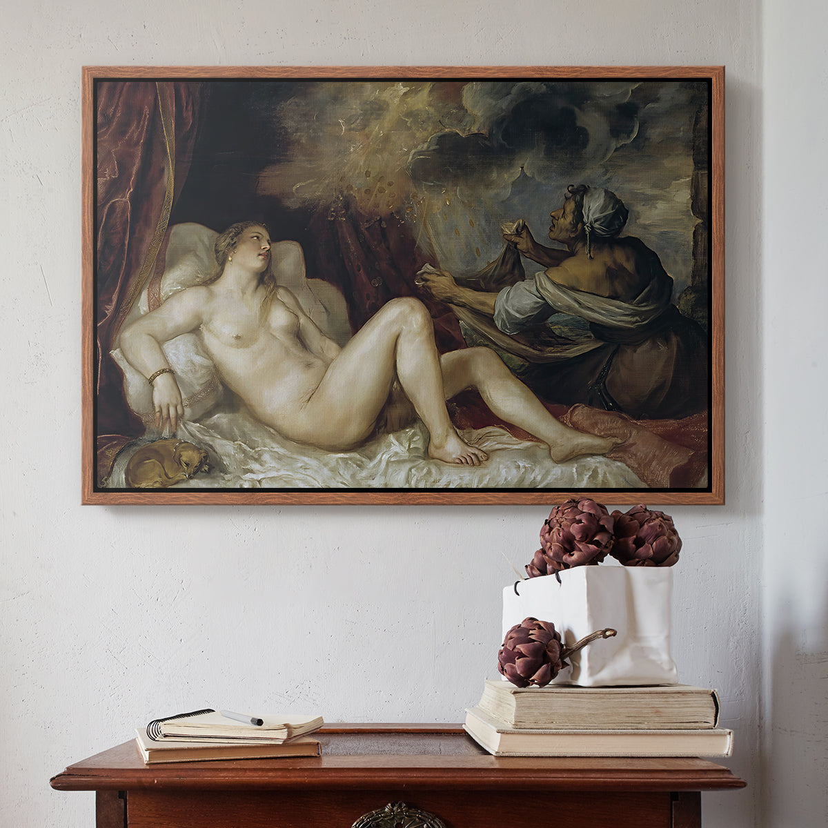 Danaë, c. 1560-1565 - Floater Framed Canvas Print