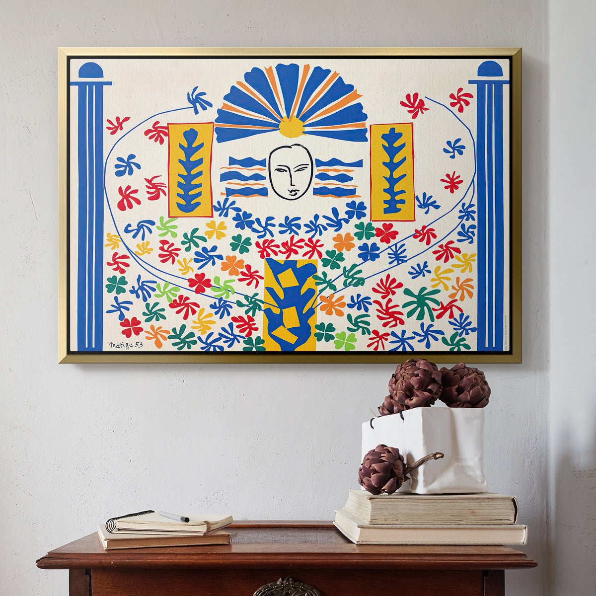 Apollo (Apollon), 1953 - Floater Framed Canvas Print