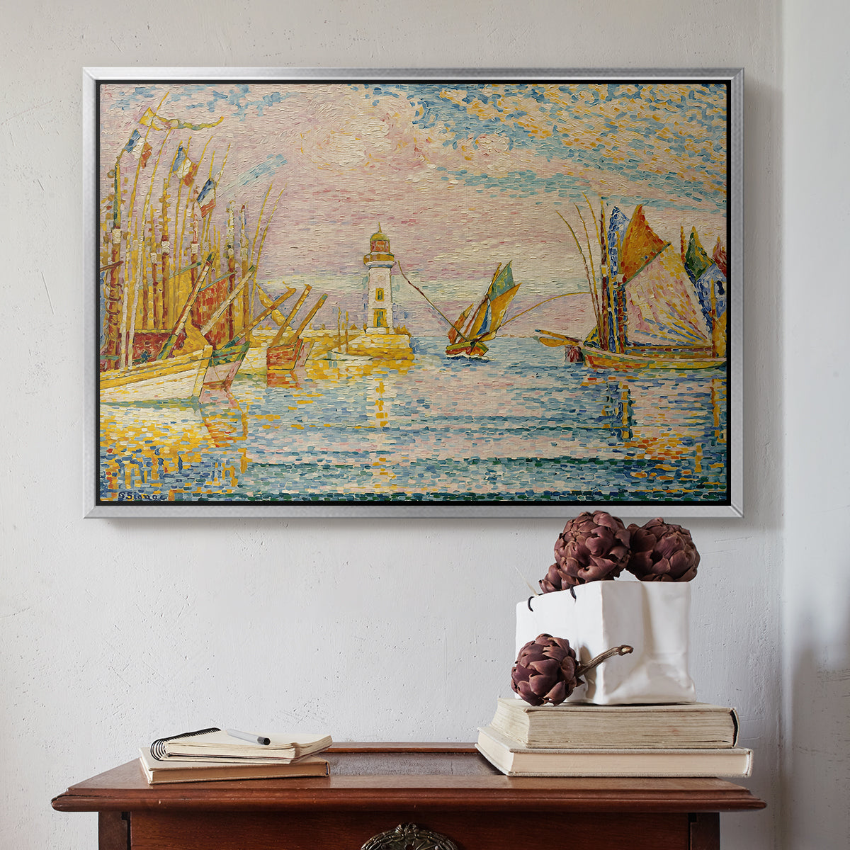 The Lighthouse at Groix, 1925 - Floater Framed Canvas Print