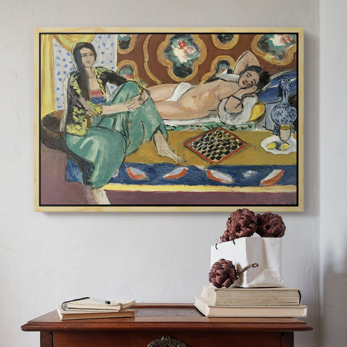 Odalisques Playing Checkers (Odalisques jouant aux dames), 1928 - Floater Framed Canvas Print