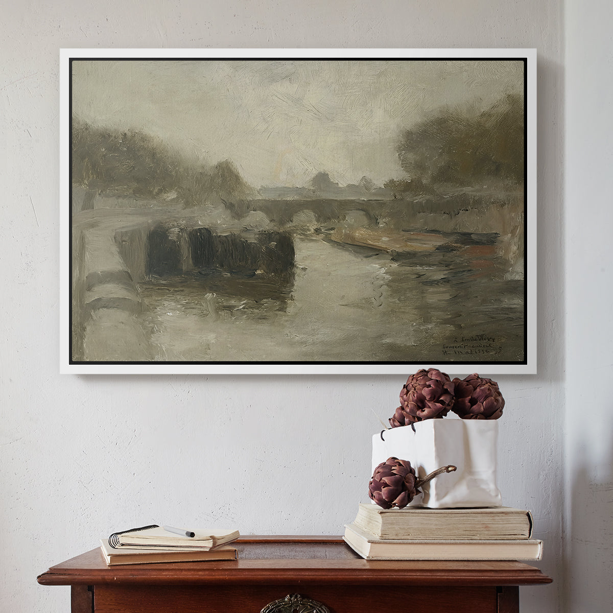 The Bridge (Le pont), 1895 - Floater Framed Canvas Print