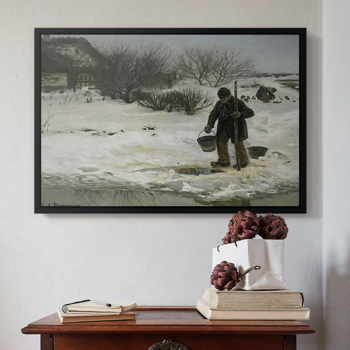 Tøsne, 1895 - Floater Framed Canvas Print