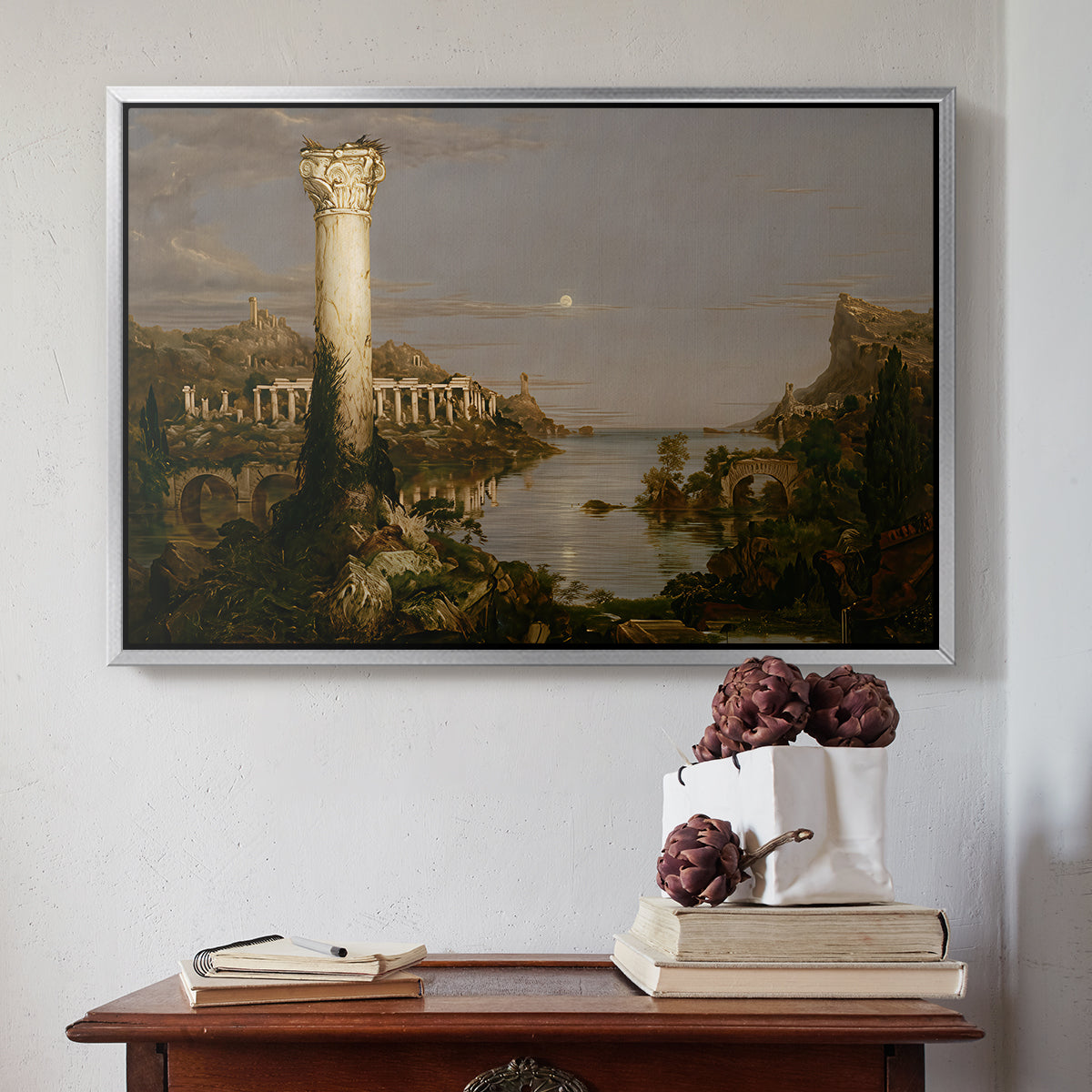 The Course of Empire: Desolation, 1836 - Floater Framed Canvas Print