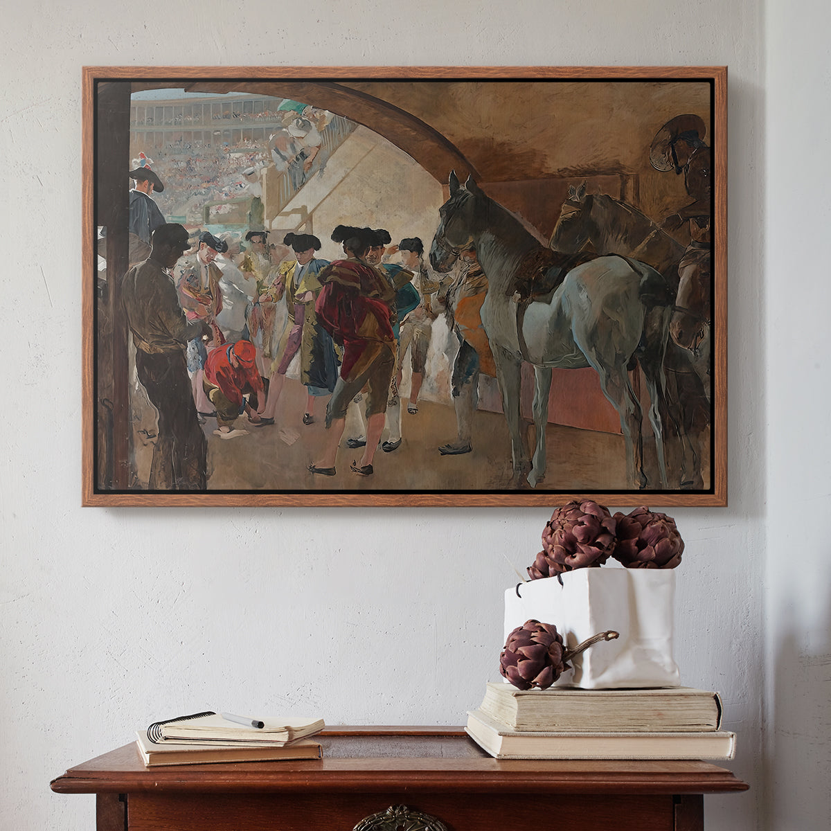 Before the Bullfight (Antes de la corrida), c. 1900 - Floater Framed Canvas Print