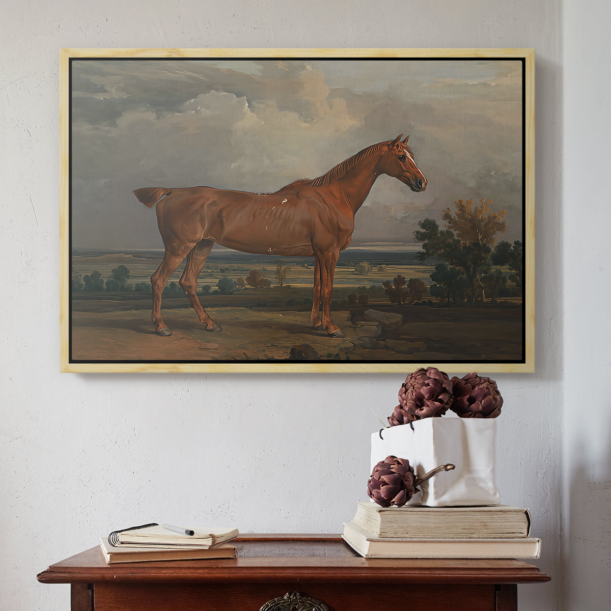Hunter in a Landscape, 1810 - Floater Framed Canvas Print