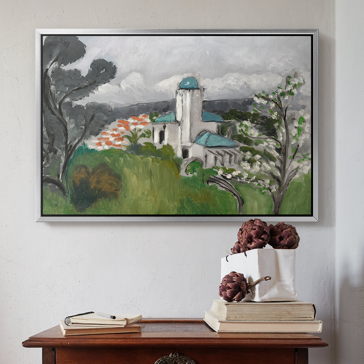 The Blue Villa (La Villa Bleue), c. 1918 - Floater Framed Canvas Print