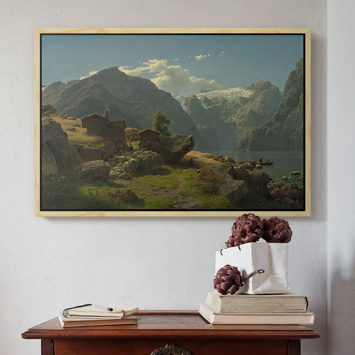 Balestrand, 1848 - Floater Framed Canvas Print