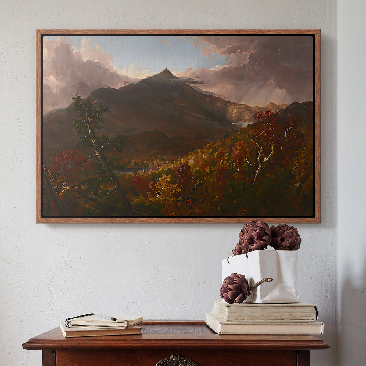 View of Schroon Mountain, Essex County, New York, After a Storm, 1838 - Floater Framed Canvas Print
