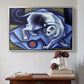 Cat Playing with a Ball, 1945-1950 - Floater Framed Canvas Print