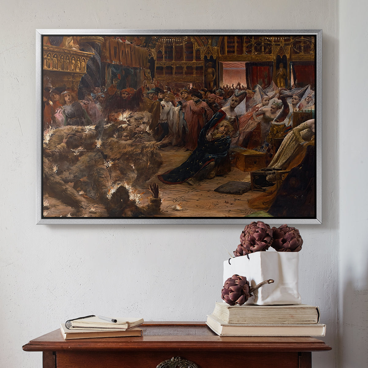 Ball of the Burning Men, 1889 - Floater Framed Canvas Print