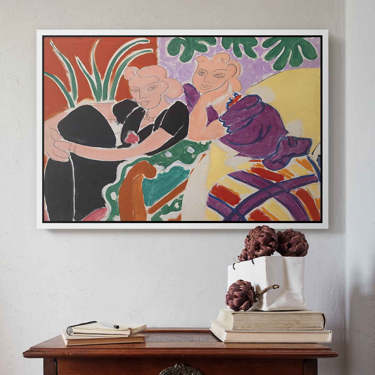 The Conversation, 1938 - Floater Framed Canvas Print