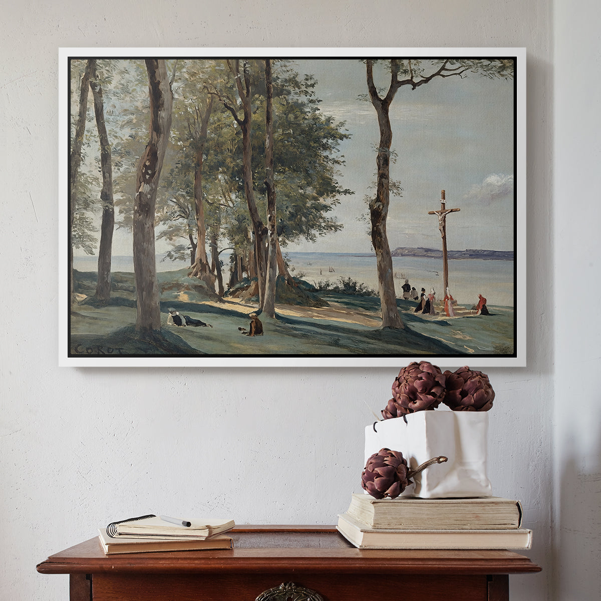 A Calvary on the Cote de Grace, c. 1829 - Floater Framed Canvas Print