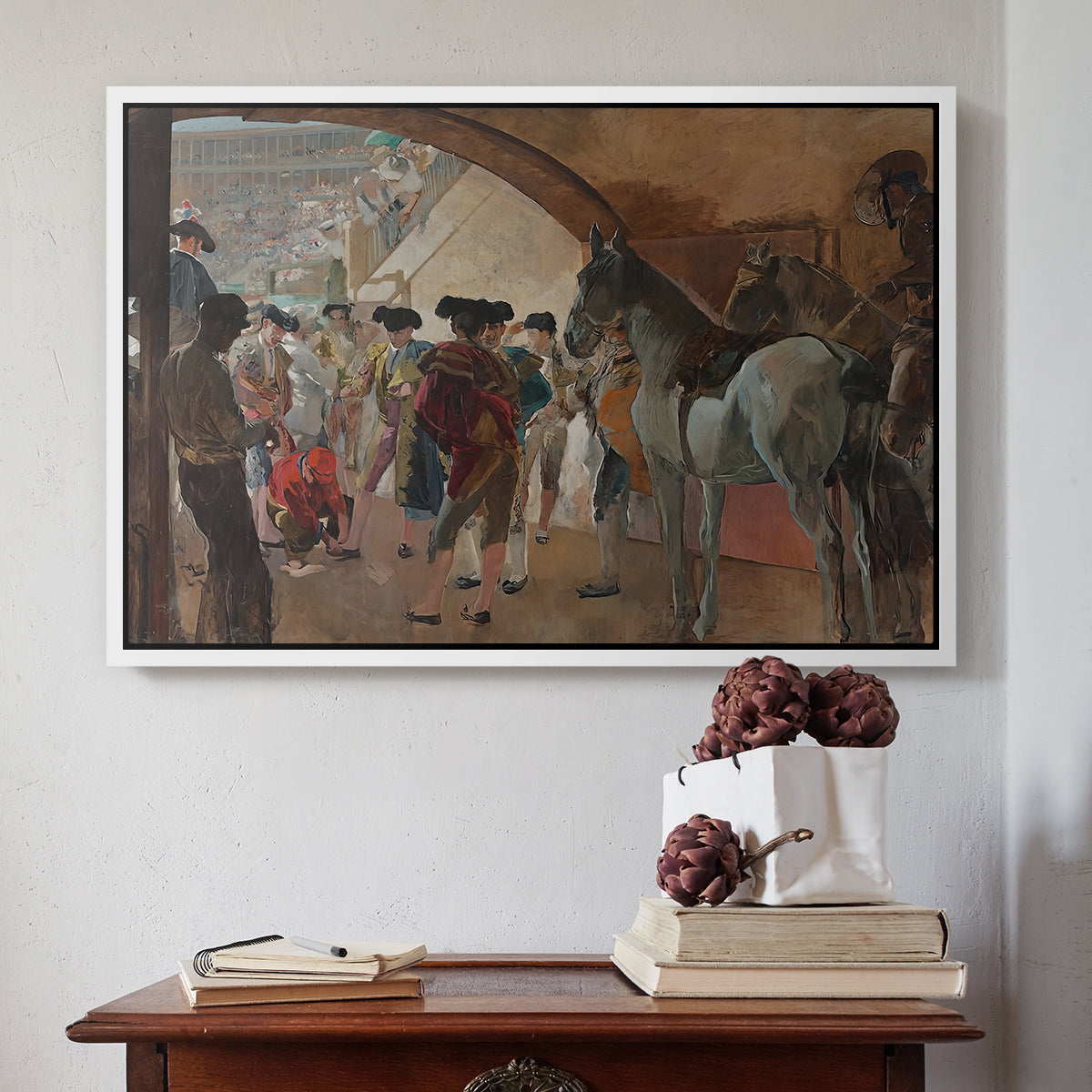Before the Bullfight (Antes de la corrida), c. 1900 - Floater Framed Canvas Print