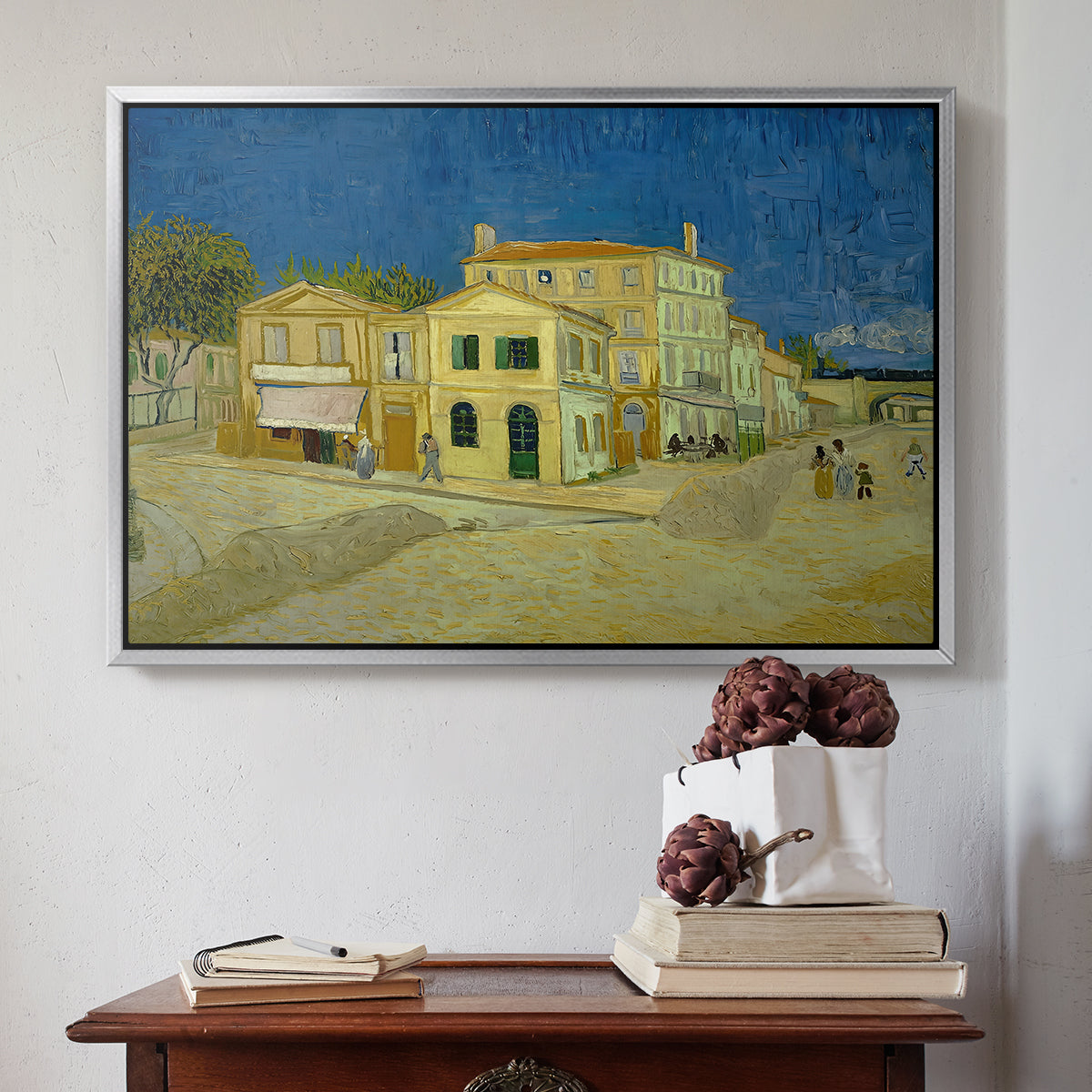The Yellow House (The Street), 1888 - Floater Framed Canvas Print