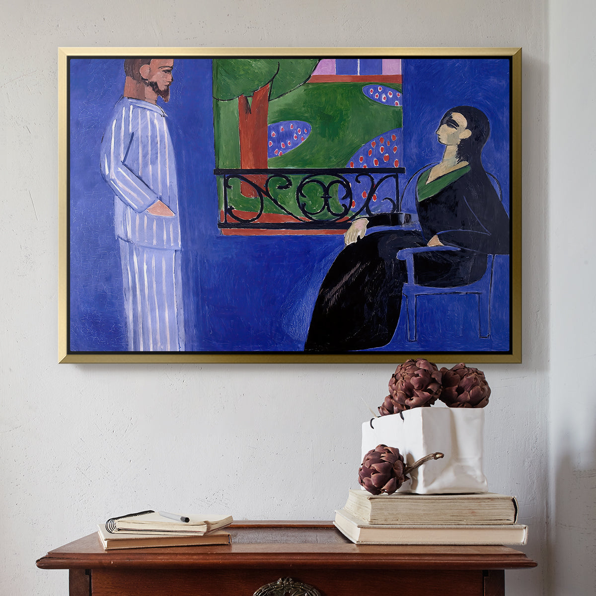 The Conversation, c. 1908-1912 - Floater Framed Canvas Print