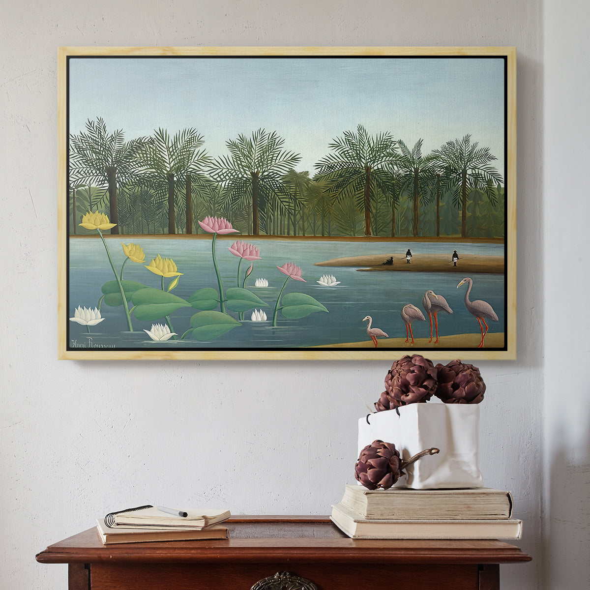 The Flamingoes (Les Flamants), 1907 - Floater Framed Canvas Print