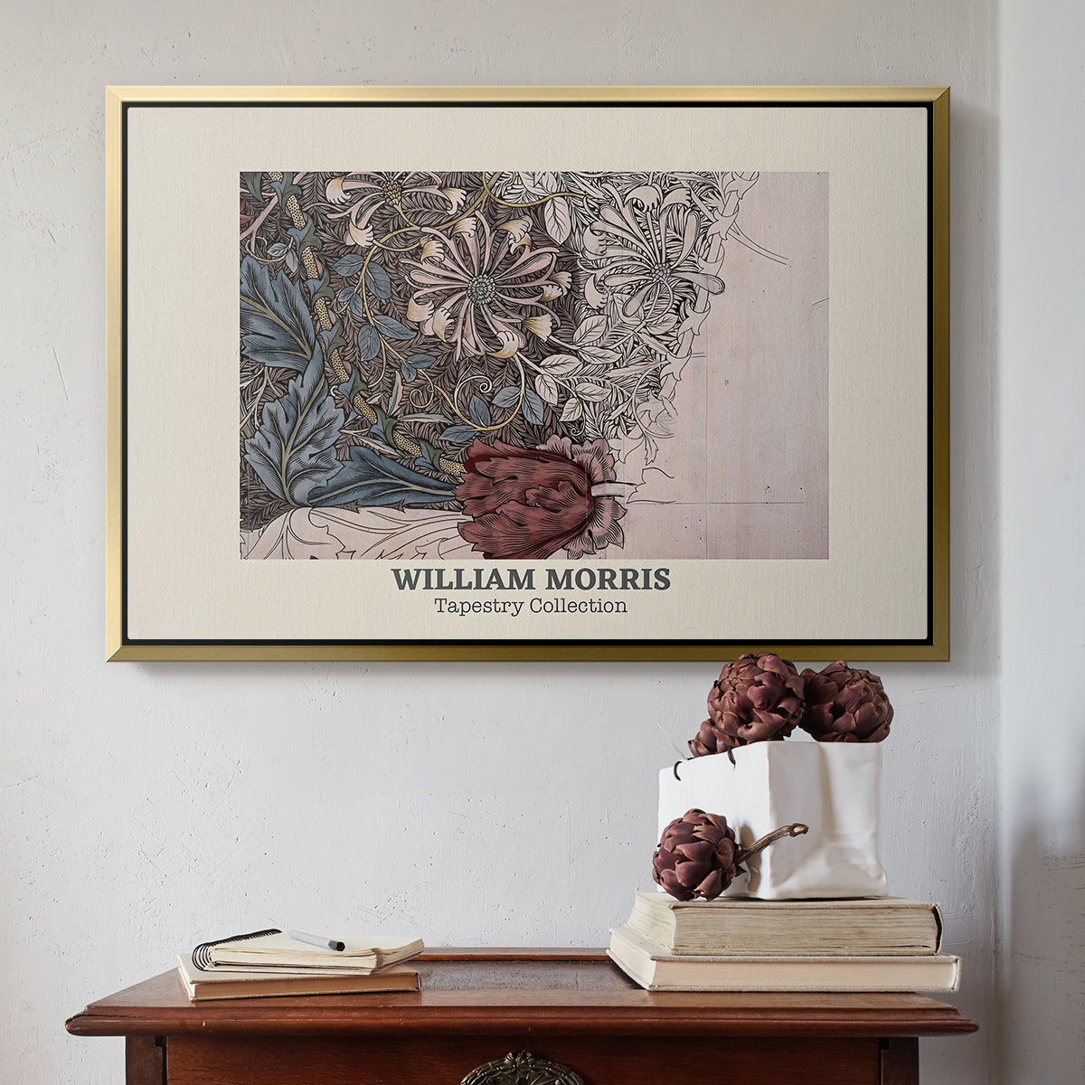 Honeysuckle (Tapestry Collection), 1874 - Floater Framed Canvas Print