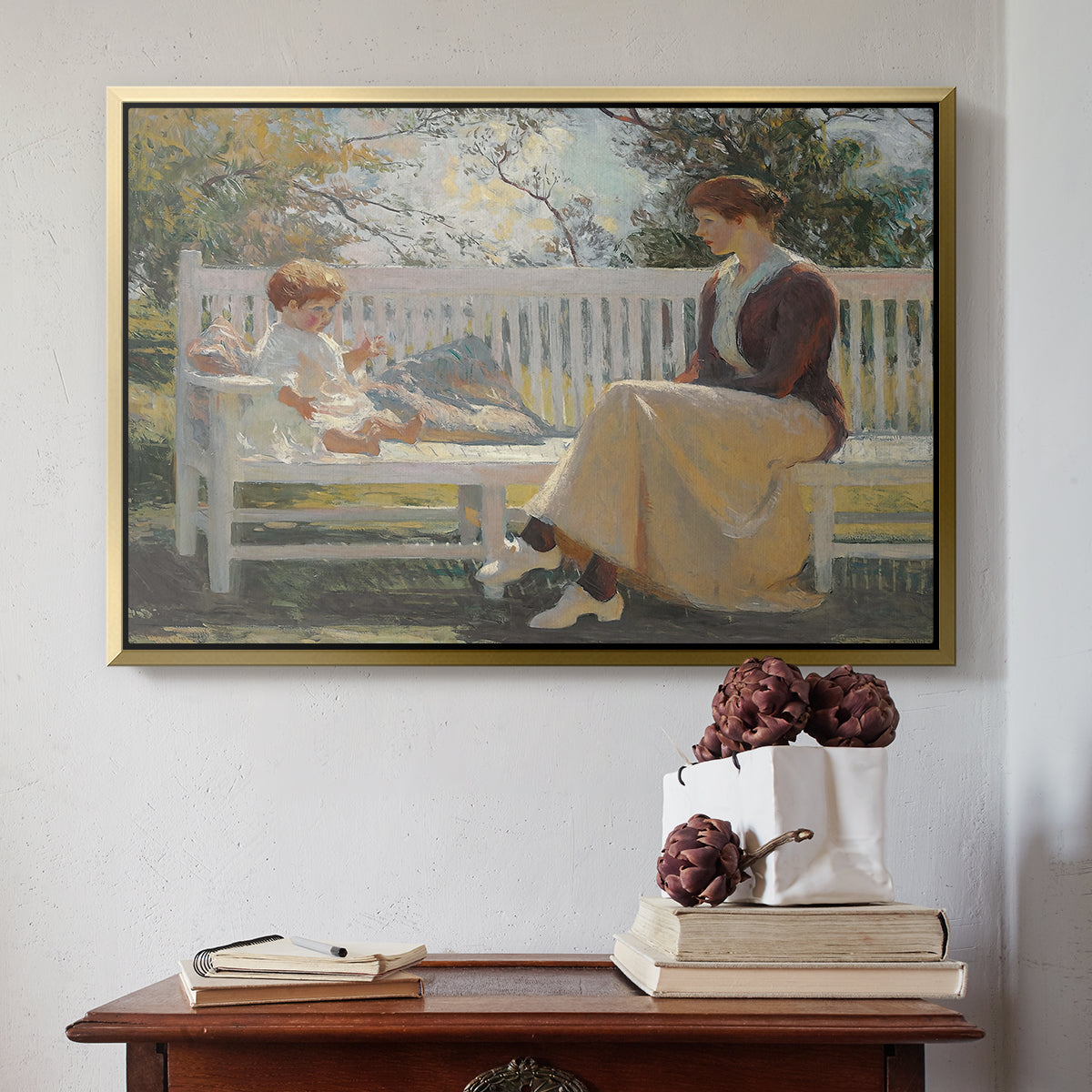 Eleanor and Benny, 1916 - Floater Framed Canvas Print