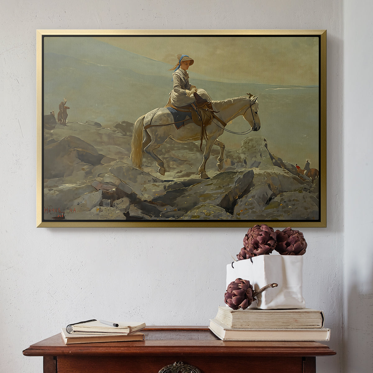 The Bridle Path, White Mountains, 1868 - Floater Framed Canvas Print