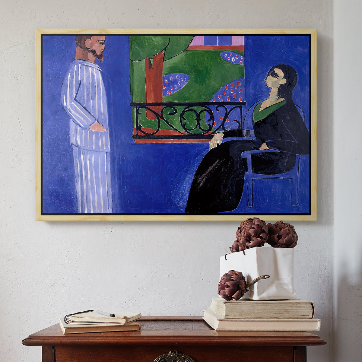 The Conversation, c. 1908-1912 - Floater Framed Canvas Print