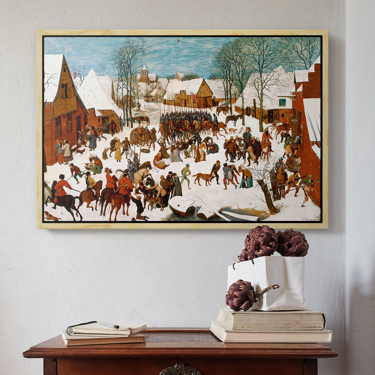 Massacre of the Innocents, c. 1565-1567 - Floater Framed Canvas Print