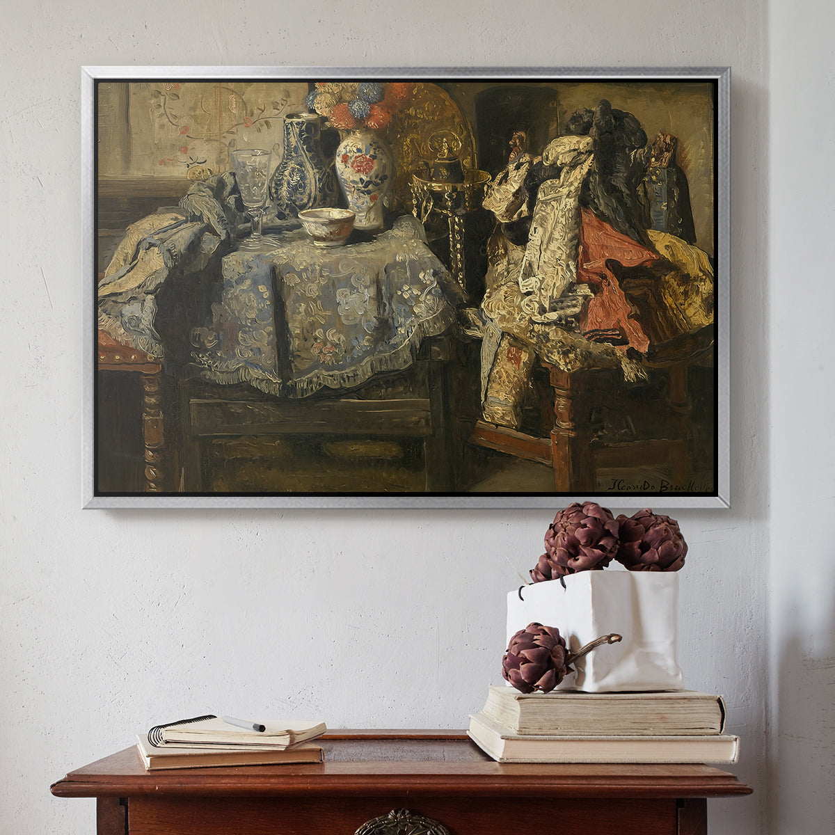 Still Life Requisites, 1885 - Floater Framed Canvas Print