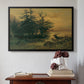 Wallowing Deer on the Shore of a Mountain Lake, c. 1850 - Floater Framed Canvas Print