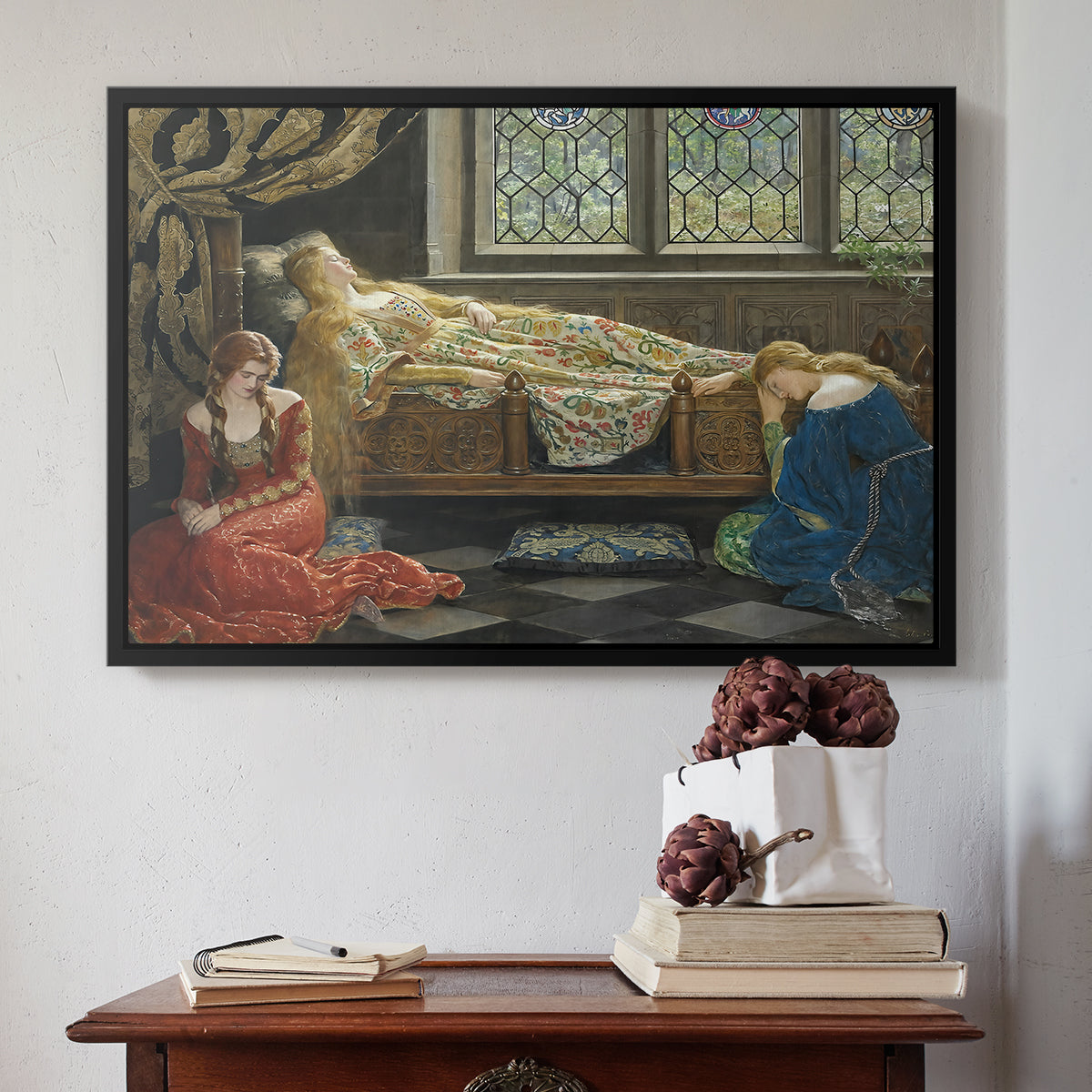 The Sleeping Beauty, 1921 - Floater Framed Canvas Print