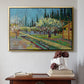 Orchard in Blossom, Bordered by Cypresses, 1888 - Floater Framed Canvas Print