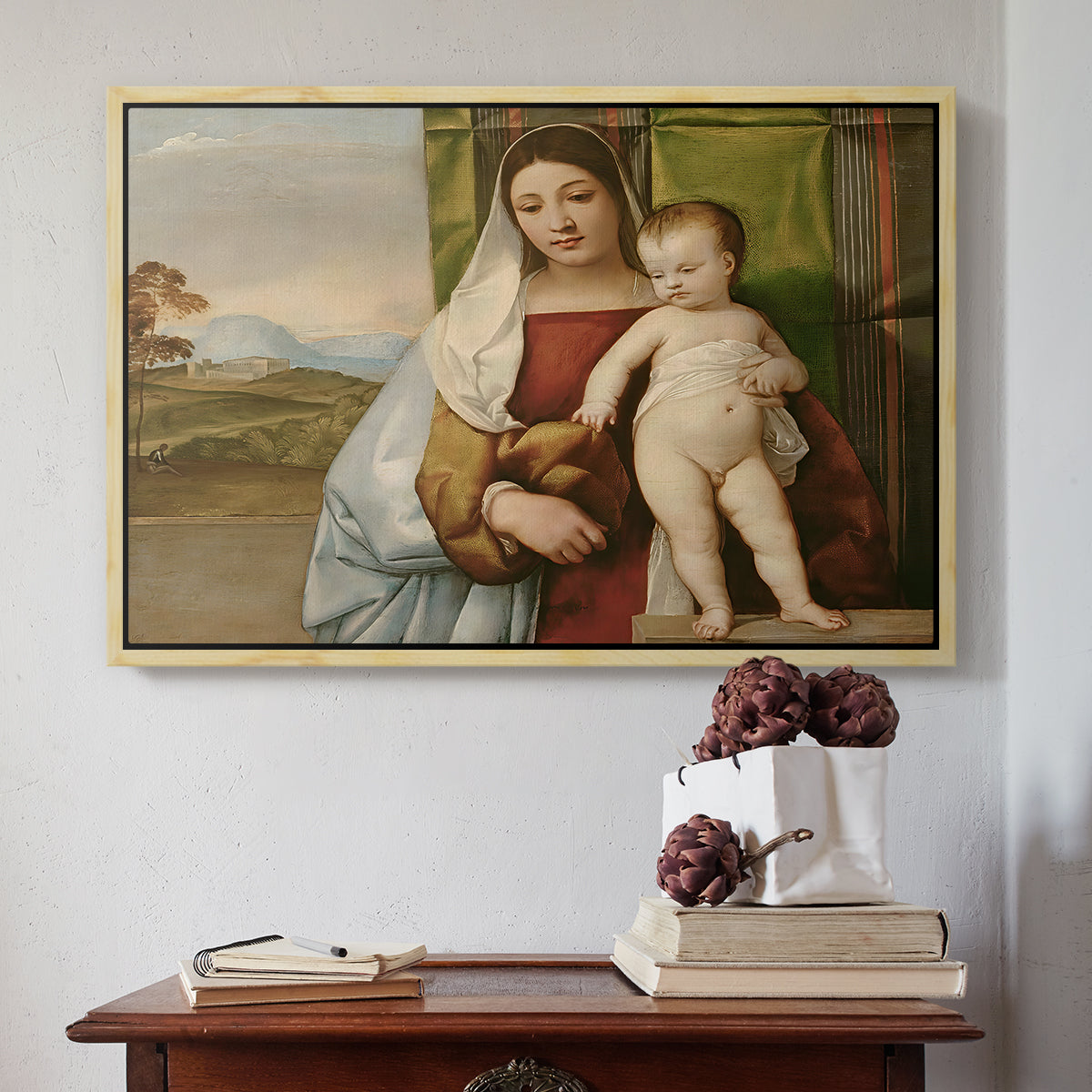 The Gypsy Madonna (La Zingarella), c. 1510-1511 - Floater Framed Canvas Print