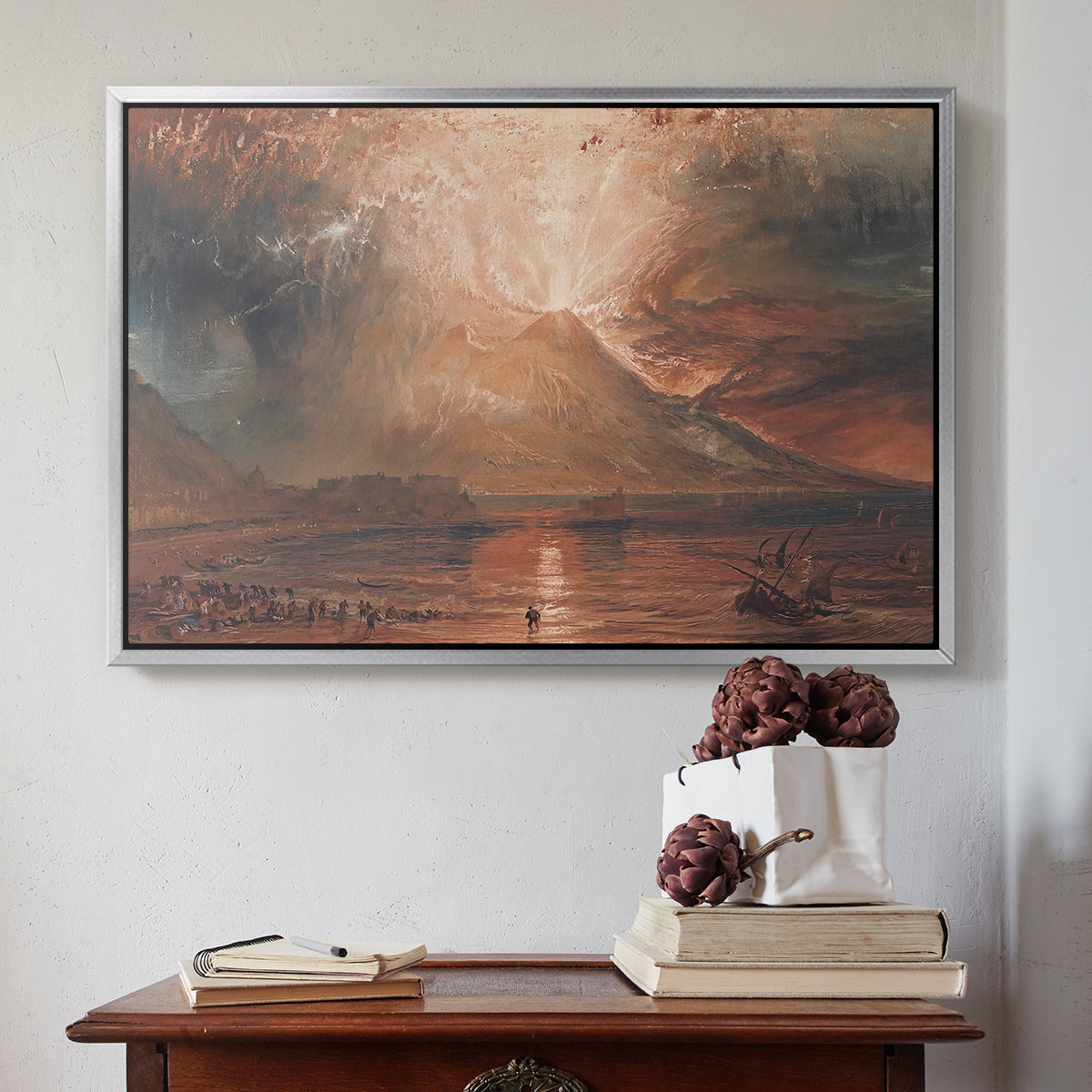 Vesuvius in Eruption, c. 1817 - Floater Framed Canvas Print
