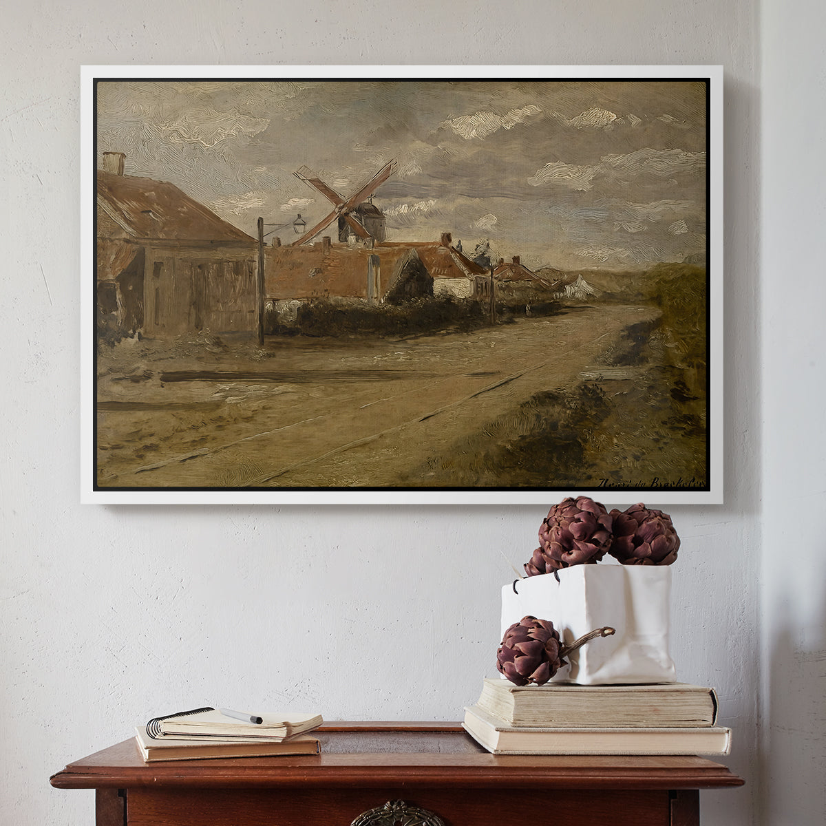 The Mill at Kiel, c. 1885-1888 - Floater Framed Canvas Print