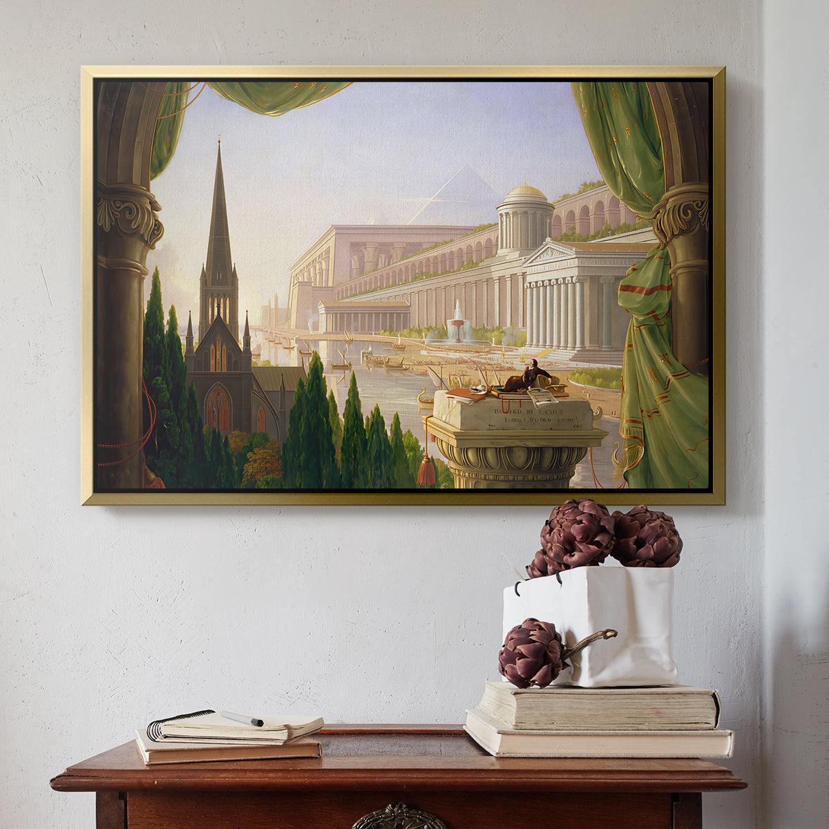 The Architect's Dream, 1840 - Floater Framed Canvas Print