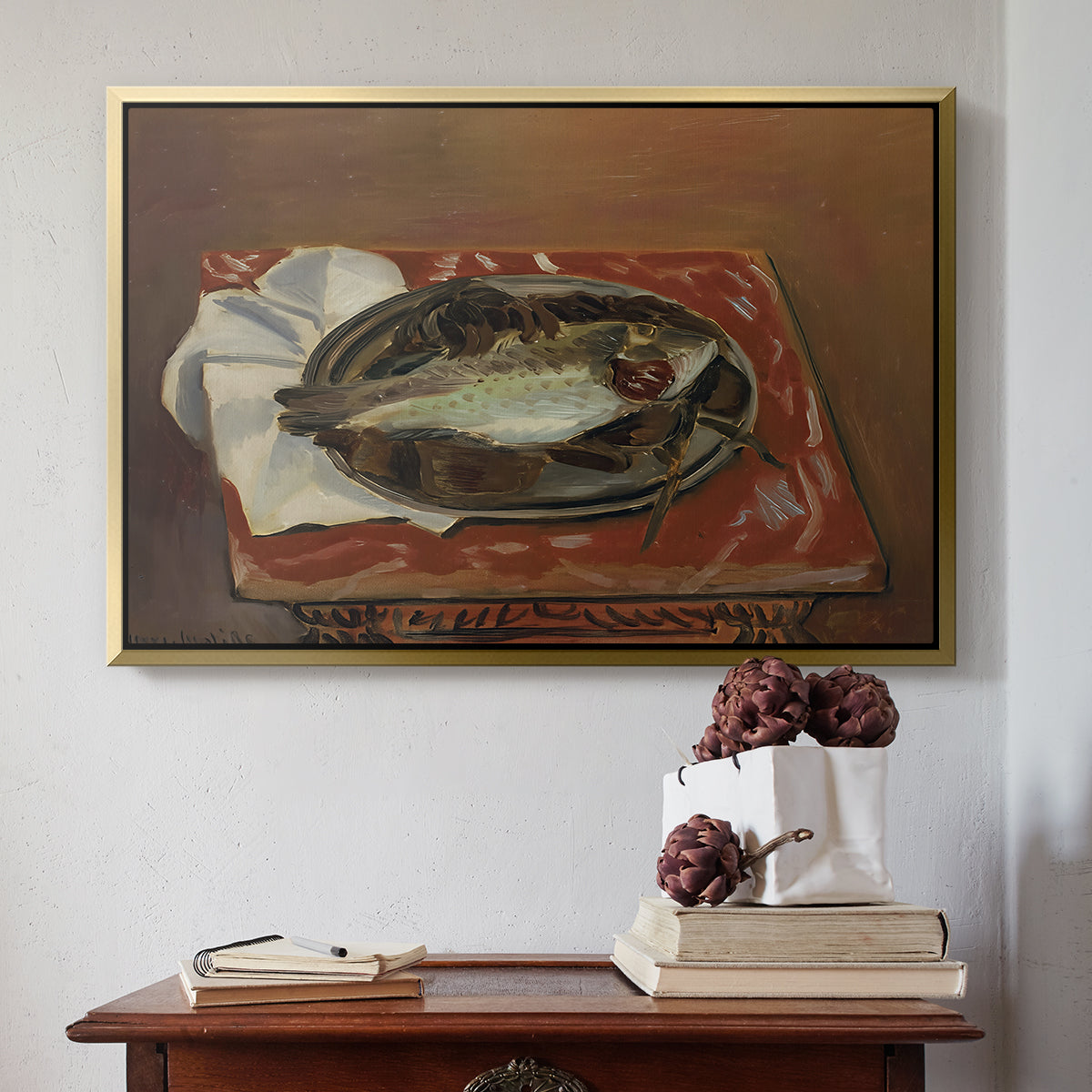 Still Life with Bream (Nature morte à la daurade), 1920 - Floater Framed Canvas Print