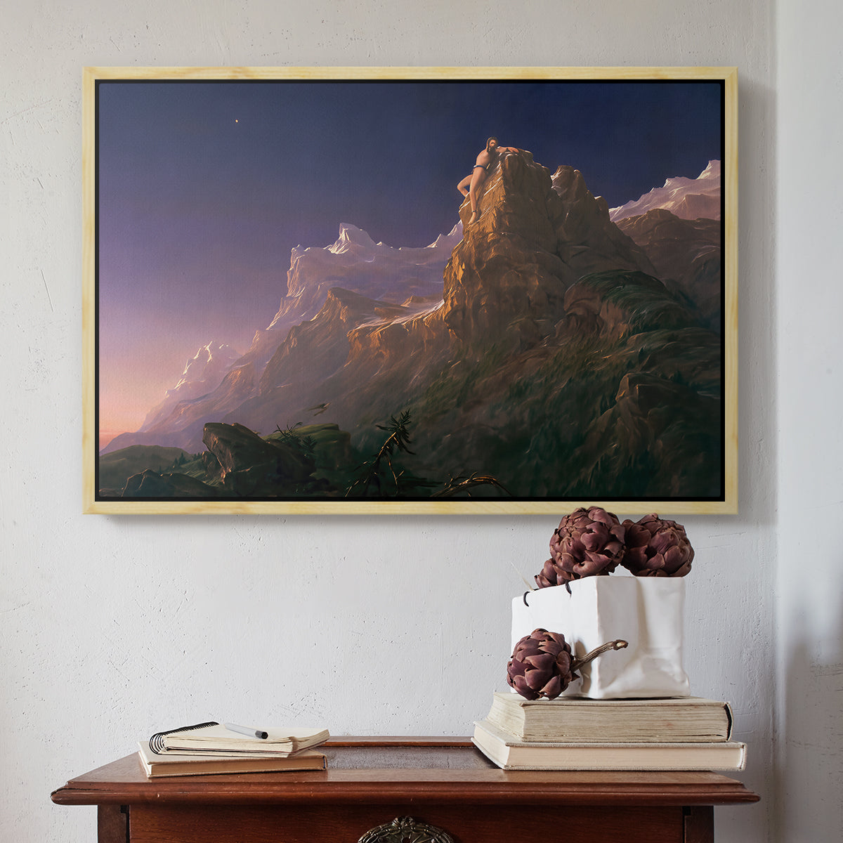 Prometheus Bound, 1847 - Floater Framed Canvas Print