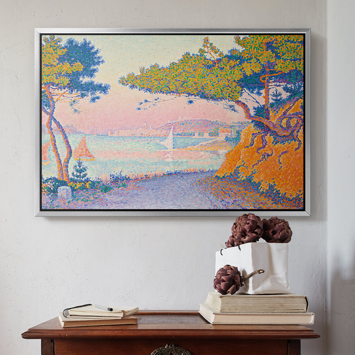 Golfe Juan, 1896 - Floater Framed Canvas Print
