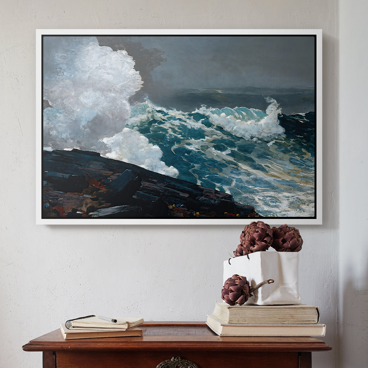 Northeaster, 1895 - Floater Framed Canvas Print