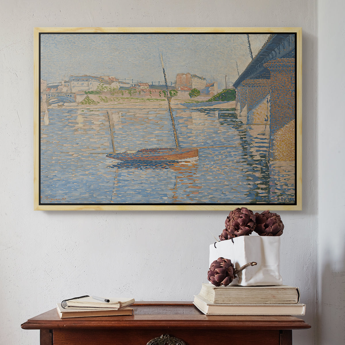 Le Clipper, Asnières, 1887 - Floater Framed Canvas Print