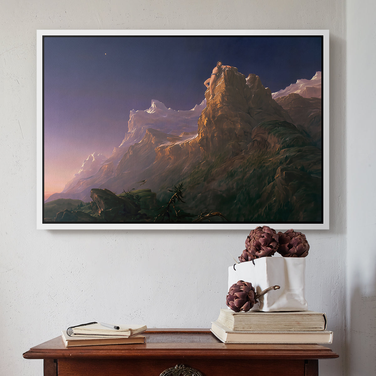 Prometheus Bound, 1847 - Floater Framed Canvas Print