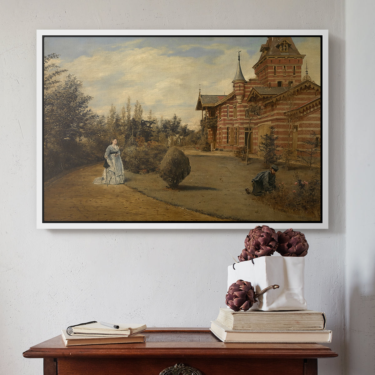 The Country House of Gustave Coûteaux, 1871 - Floater Framed Canvas Print