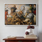 The Wolf and Fox Hunt, c. 1616 - Floater Framed Canvas Print