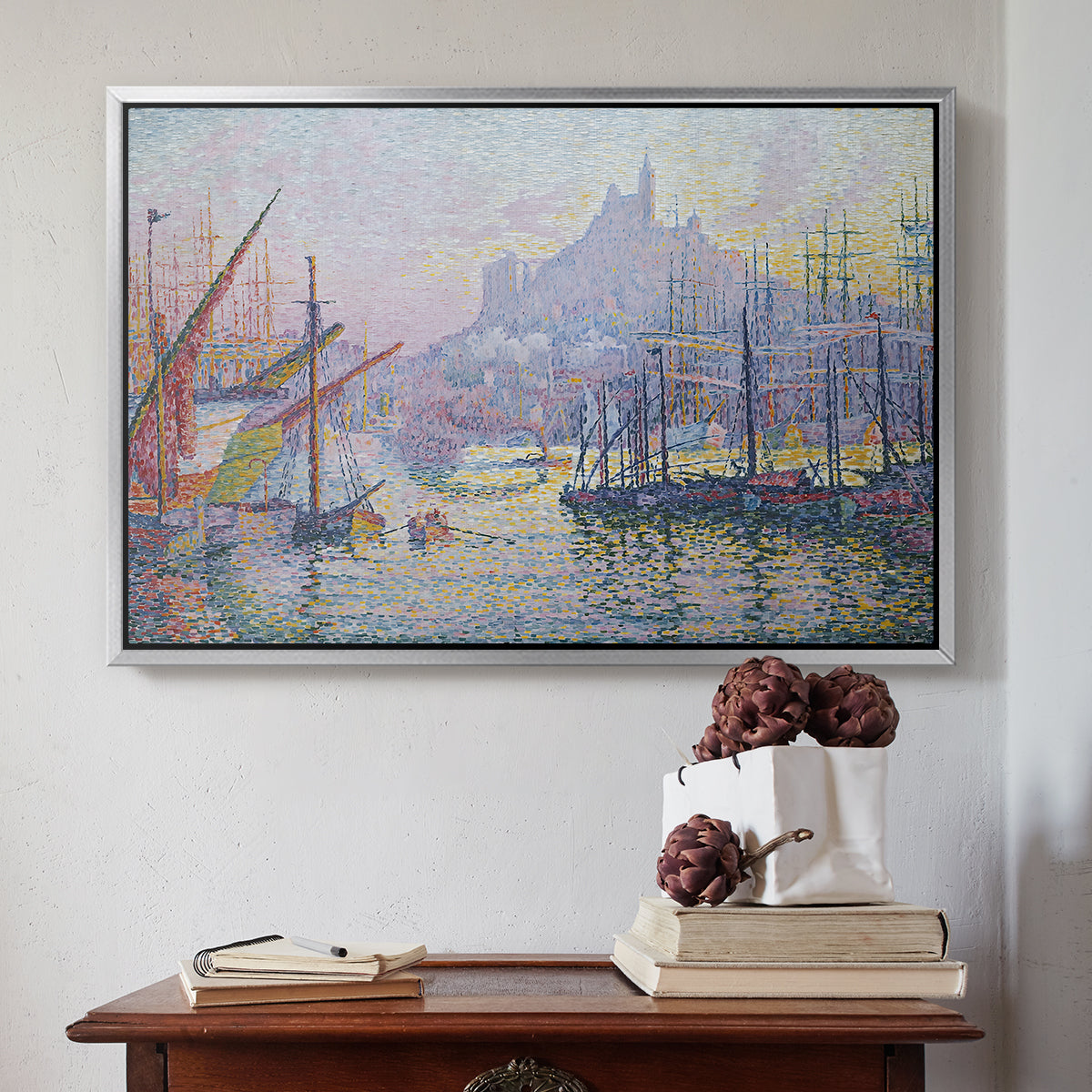 The Port of Marseille, 1905 - Floater Framed Canvas Print